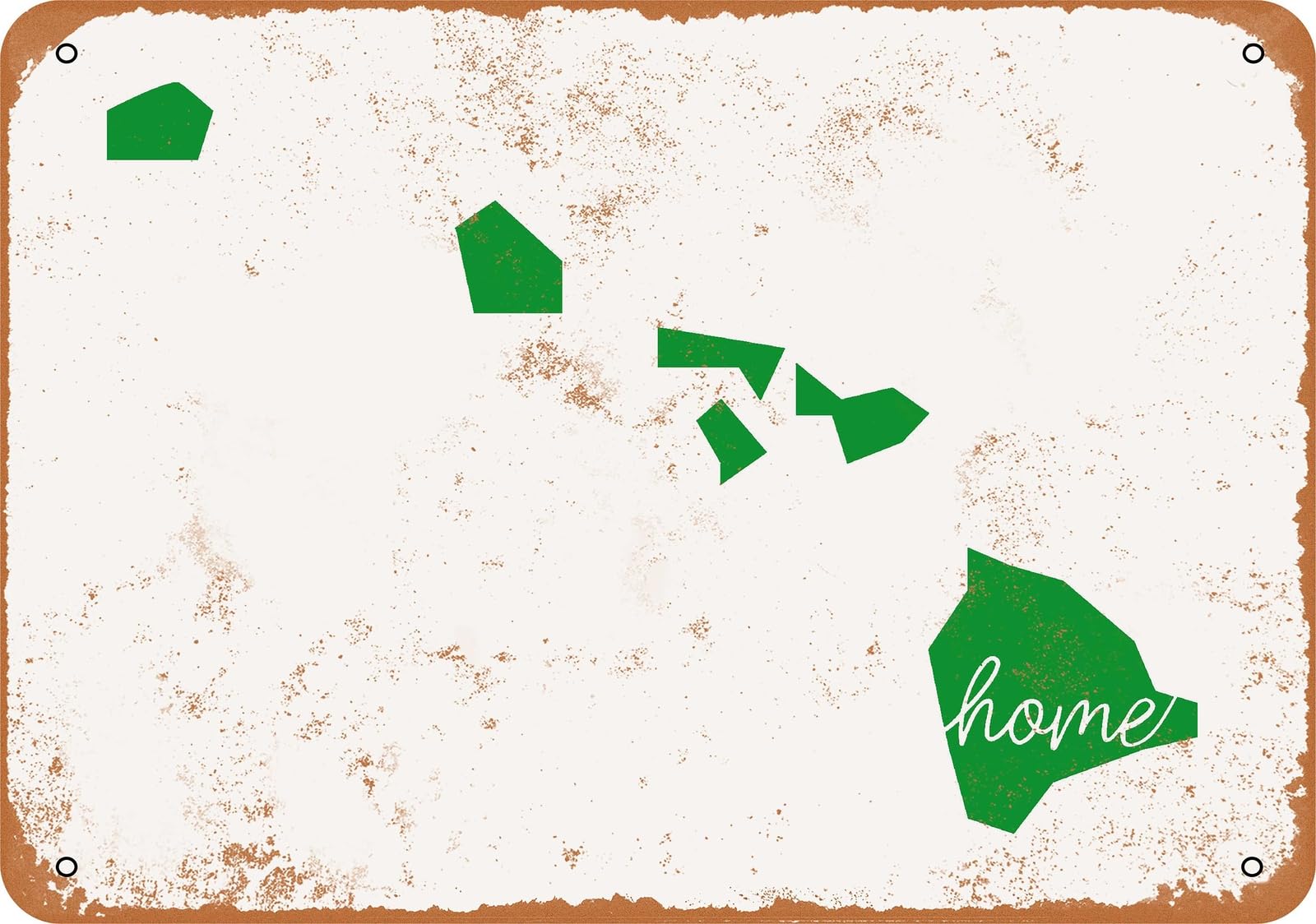 Metal Sign - Home Hawaii - Vintage Look home decor