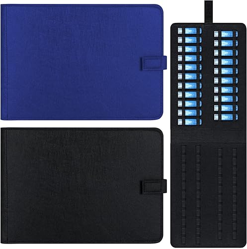 Eaasty Paquete de 2 cajas organizadoras de homeopatía, estuche plegable, kit de homeopatía, bolsa de almacenamiento, kit de caja organizadora para