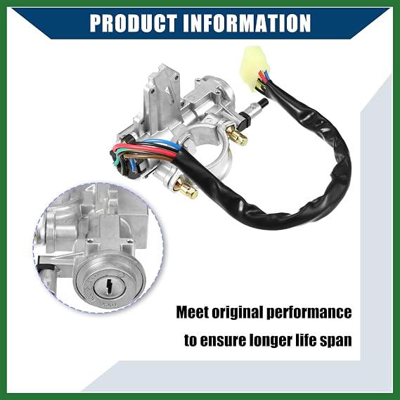 Motoforti No.MB894755 Ignition Switch Starter with Keys for Mitsubishi L200 Cyclone Mighty Max 1986-1994 / Inner/Durable / 1 Set Long-lasting