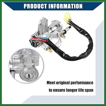 Motoforti No.MB894755 Ignition Switch Starter with Keys for Mitsubishi L200 Cyclone Mighty Max 1986-1994 / Inner/Durable / 1 Set Long-lasting