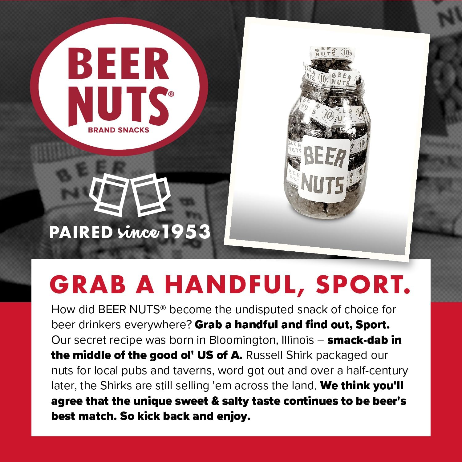 BEER NUTS The Nuts Nutstack Trio - Original Peanuts, Cashews and Mixed Nuts - Travel Size Sweet & Salty Bar Nuts - Gluten Free, Kosher, Low Sodium Snack Made In The USA - 3Pack Resealable Cans,36.5oz