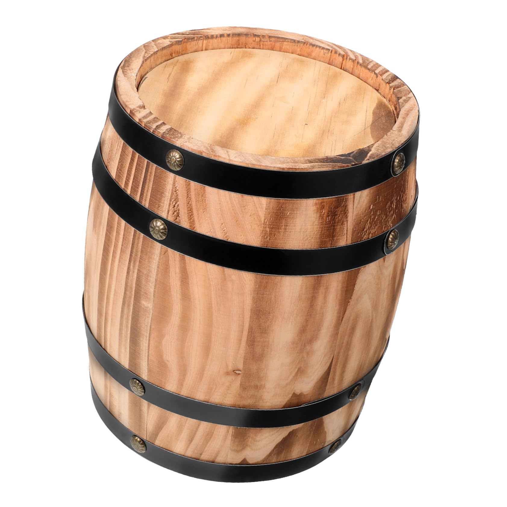 Levemolo Vintage Style Solid Wood Barrel Wine Barrel Craft for Home Office Decoration