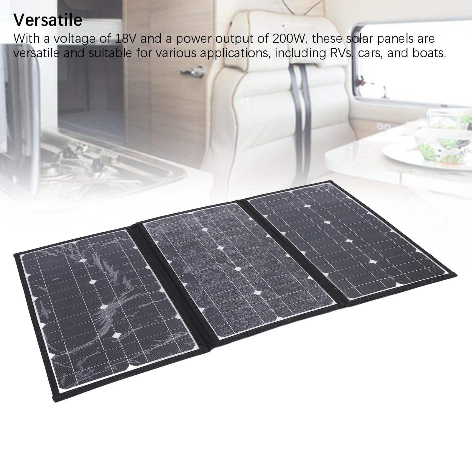 Ulepszony Przenośny Panel Słoneczny o Mocy 200 W do Generatora Elektrowni, Składana Wodoodporna ładowarka do Ogniw Słonecznych IP65 18 V z instrukcją Obsługi do Laptopa Outdoor