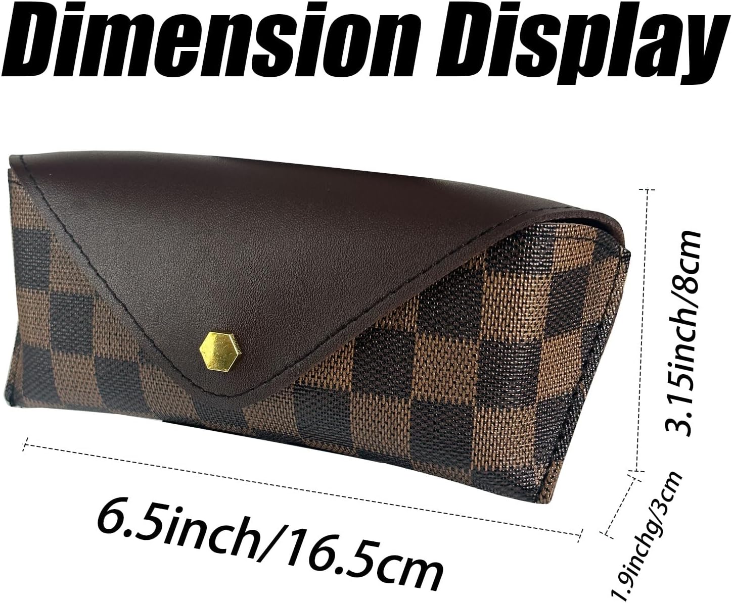 Glasses storage bags to prevent lens scratches, button-type myopia glasses storage bags, unisex glasses bag leather bags - Image 2