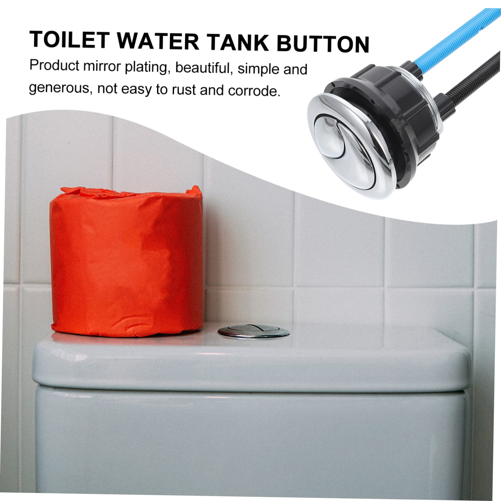 Toilet Push Button NUOBESTY 2-Pack Oval Toilet Tank Push Buttons - Dual ...
