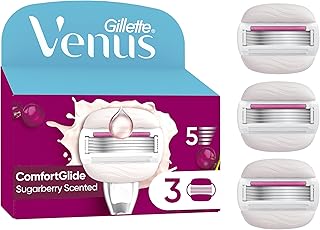 Comfortglide Sugarberry plus Olay Women's Razor Blade Refills, Pack of 3, 5 blades for a smooth, close shave that lasts