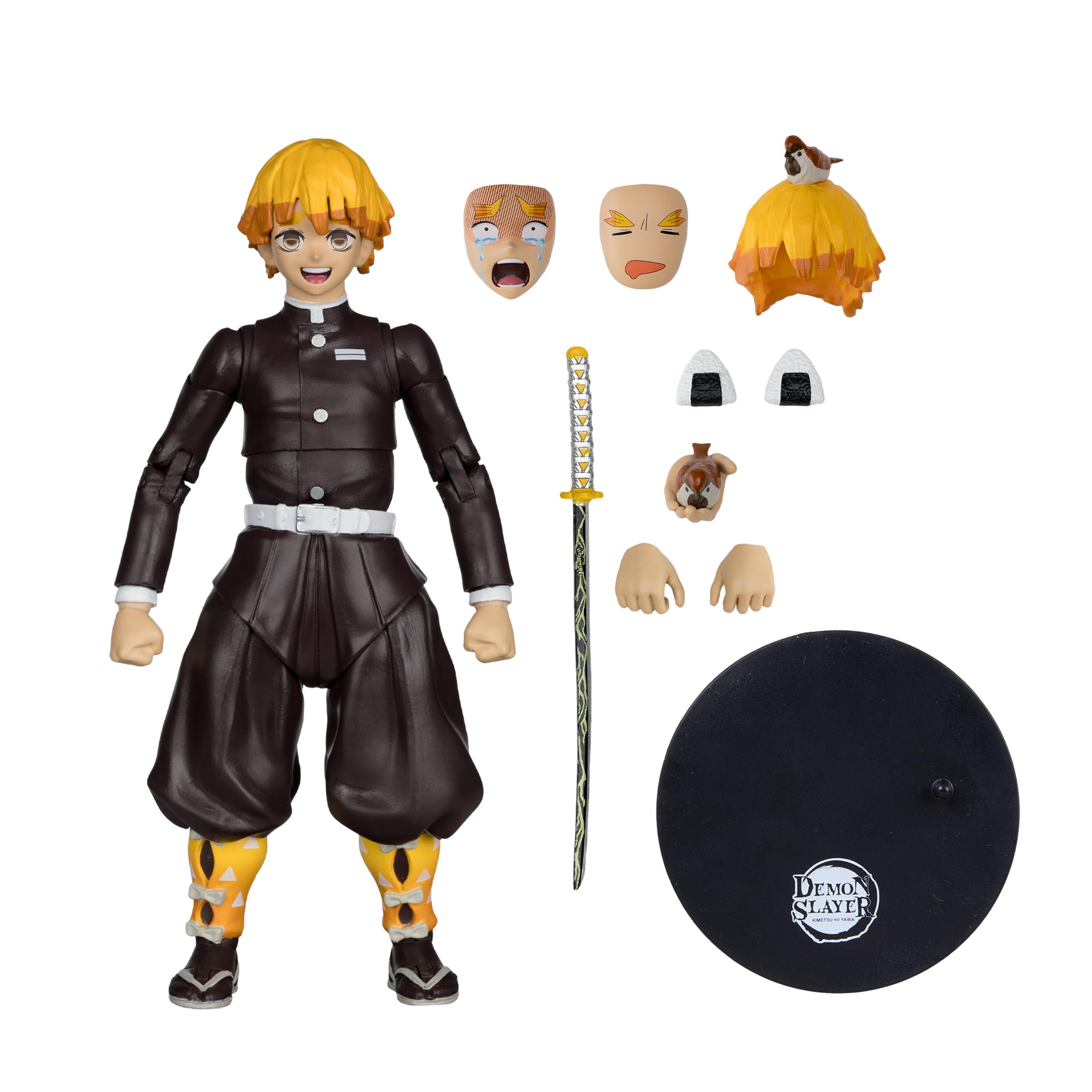 McFarlane Toys - Demon Slayer Zenitsu Agatsuma con Chuntaro 7 pollici Action Figure