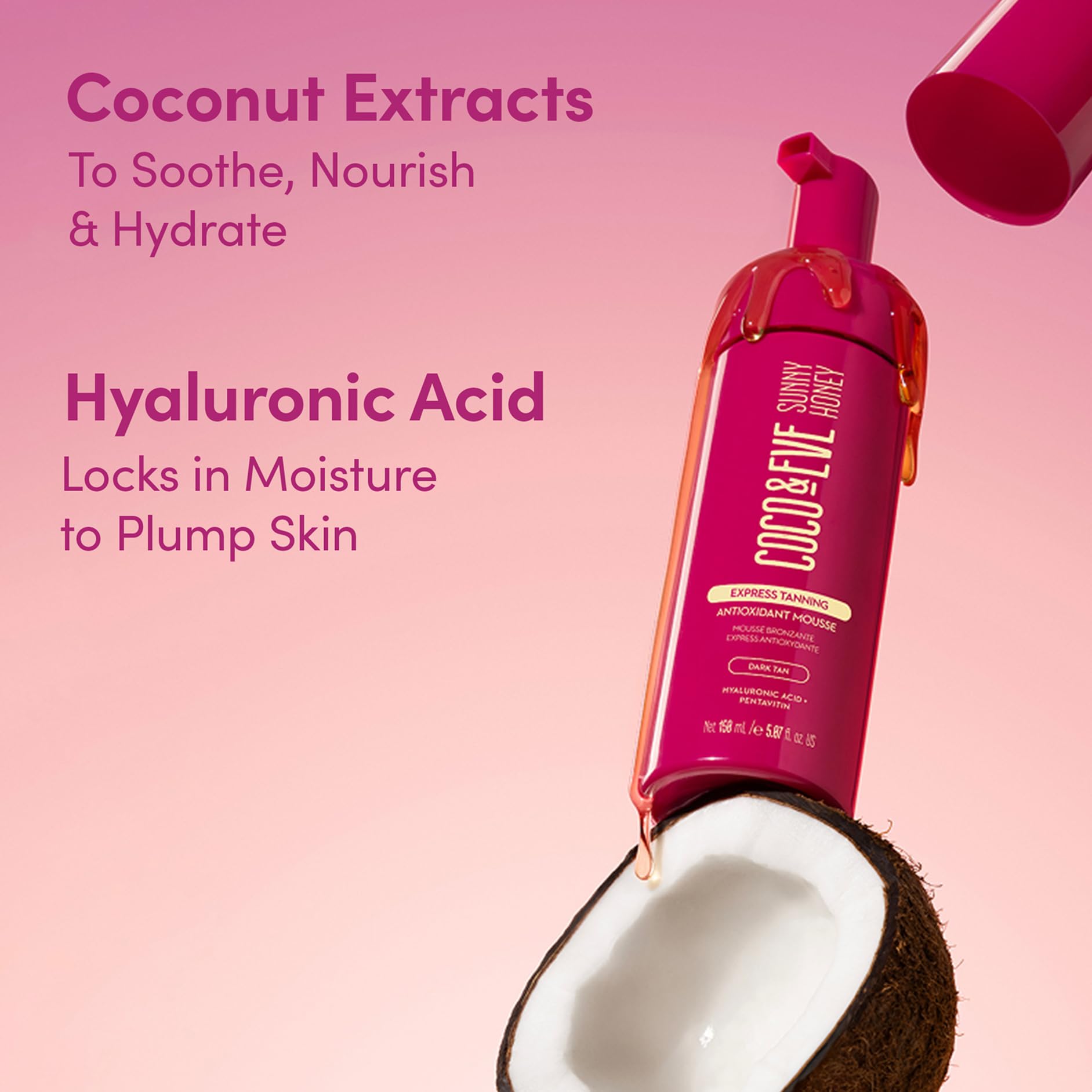 Coco & Eve Express Self-Tanning Mousse with Hyaluronic Acid