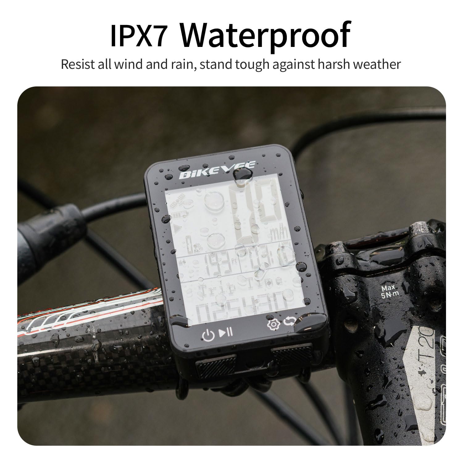 Komputer rowerowy GPS, bezprzewodowy, tachometr rowerowy z aplikacją Bluetooth i 12 językami, wodoszczelność IPX7, automatyczne podświetlenie, wyświetlacz FSTN 2,4 cala