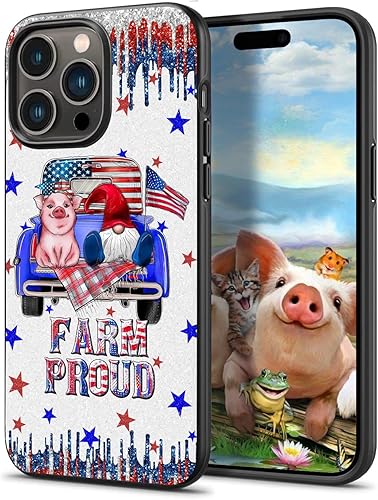 America Farm - Funda para teléfono compatible con iPhone 15, 14, 13, 12, 11 Pro Max, Samsung Galaxy S23 S22 S21 S20 FE Plus UltraA14 A54 A53 A03S