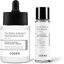 COSRX Spotless Glow Duo - 2% Alpha Arbutin Discoloration Care Face Serum 1.7 fl.oz + Miniature 6X Peptide Skin Booster Serum 1 fl.oz