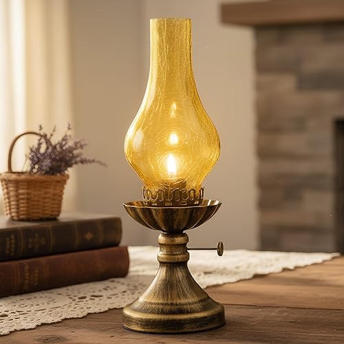 Miniatura 10 de Lámpara rústica, lámparas de noche retro con pantalla de cristal, adecuadas para dormitorios, salas de estar, bares, restaurantes, casas rurales,