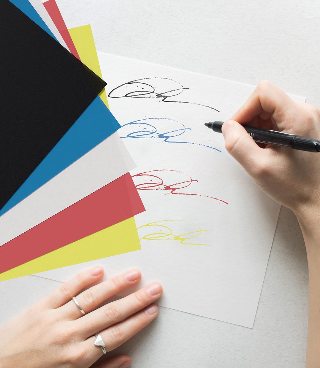 MyArtscape Graphite Transfer Paper, 20 Mixed Sheets - Wax Free - Erasable - Smudge-Free - Ideal for Drawing and Tracing - Premium Arts and Crafts Supplies