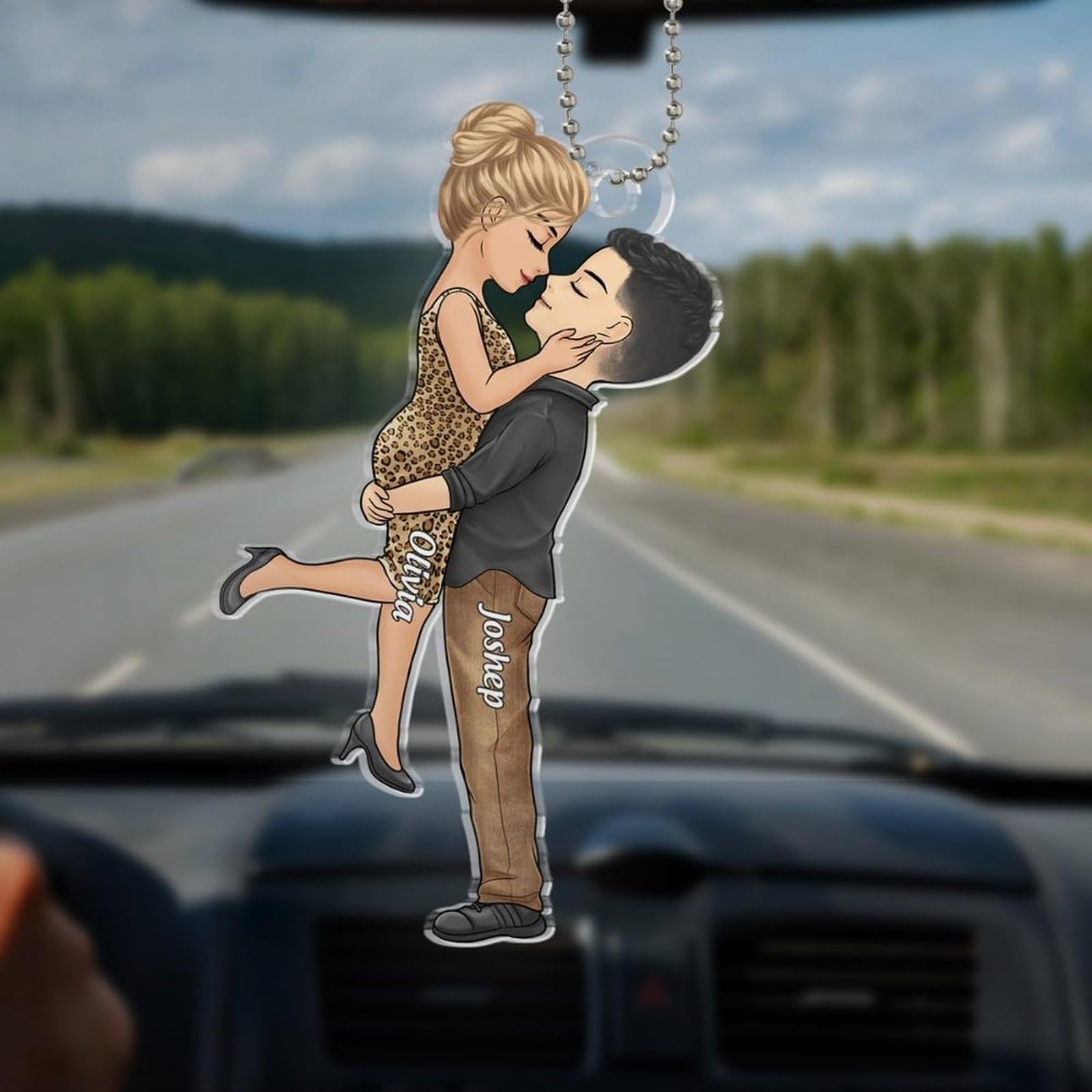 Luckluccy Style-1 I Found My Missing Piece Personalized Car Hanging Ornament,Couple Gifts For Husband Wife,Wedding Gifts For Couples 2025,Car Accessories,Anniversary Birthday Romantic Gifts For Her Him