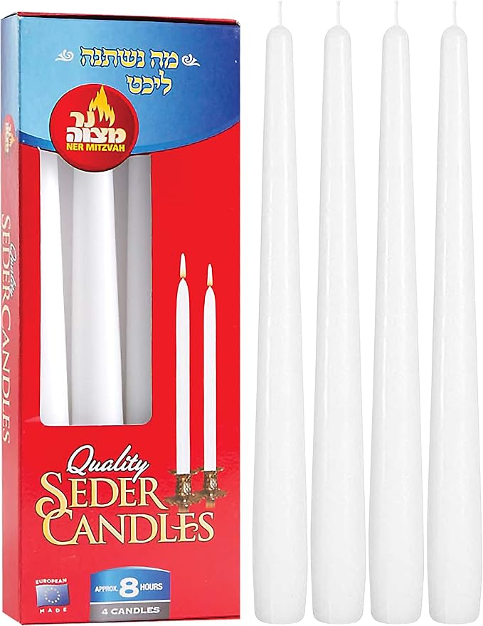 Ner Mitzvah Passover Seder Candles 8 Hour Burn Time