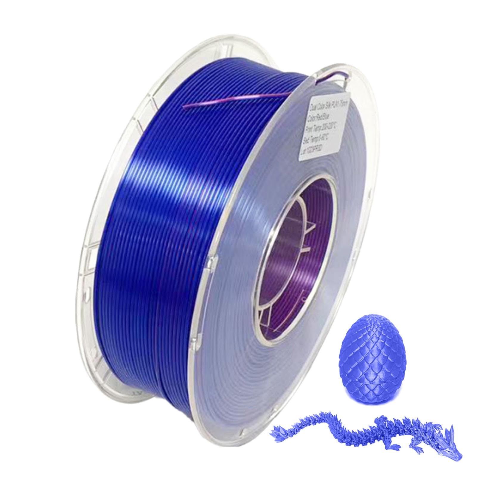 Jedwabny filament do drukarki, jedwabny filament - materiały | eksploatacyjne do drukarki dwukolorowy filament drukarski, błyszczący kolor materiału drukarskiego 3