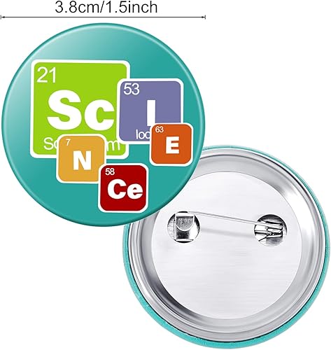 Miniatura 2 de 72 piezas, 72 piezas, botones de alfiler para fiestas de ciencia, botones de pinback con temática científica, pines de laboratorio de química para