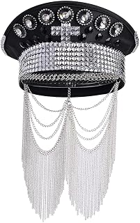 Music Festival Burning Man Hats Sequin Military Hat Steampunk Headwear