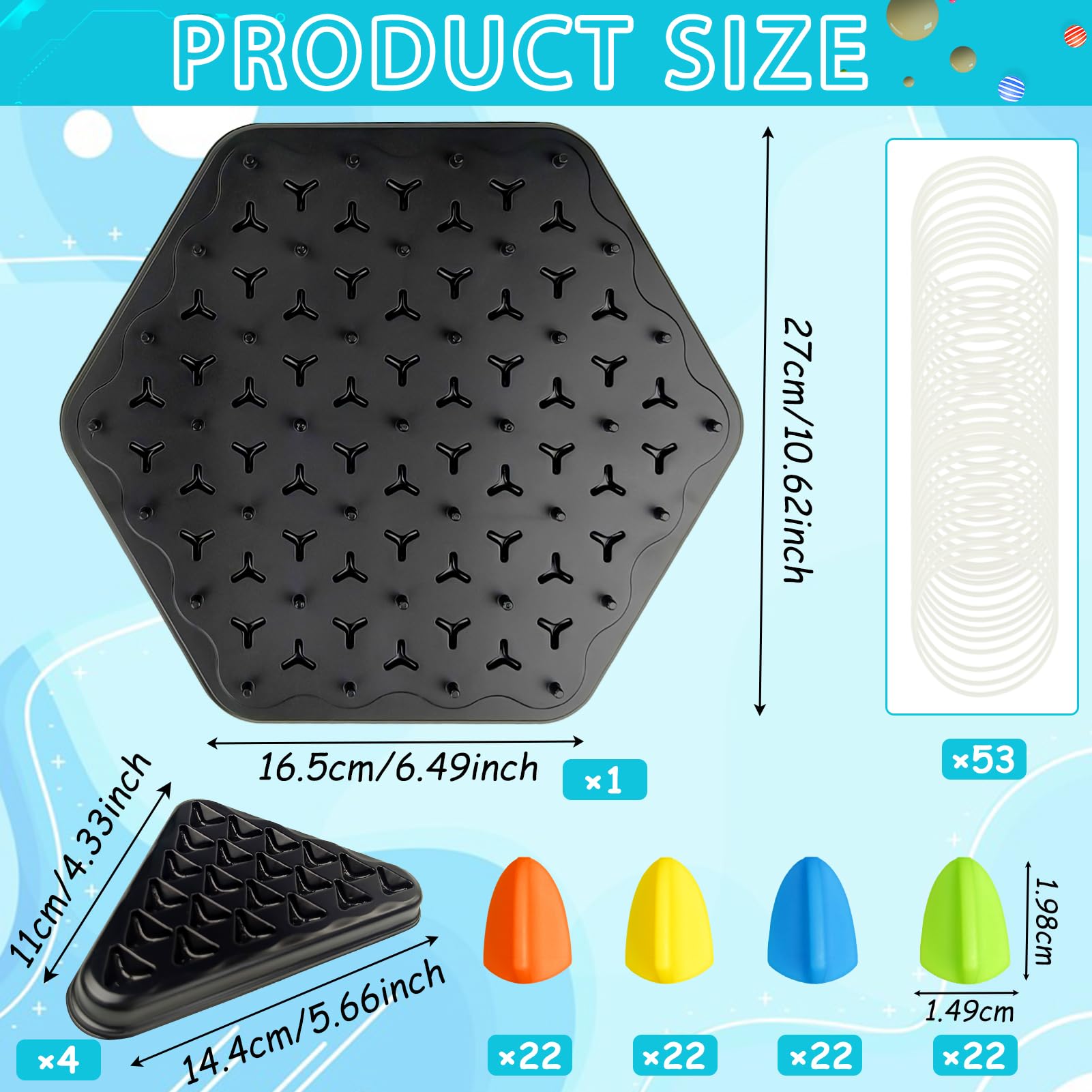 Triggle Gioco da Tavola,Scacchi Geometrici Gioco,Scacchi a Triangolo,Gioco da Tavolo Interattivo di Strategia,Gioco del Triangolo a Catena per Adulti e Bambini Famiglia Regalo