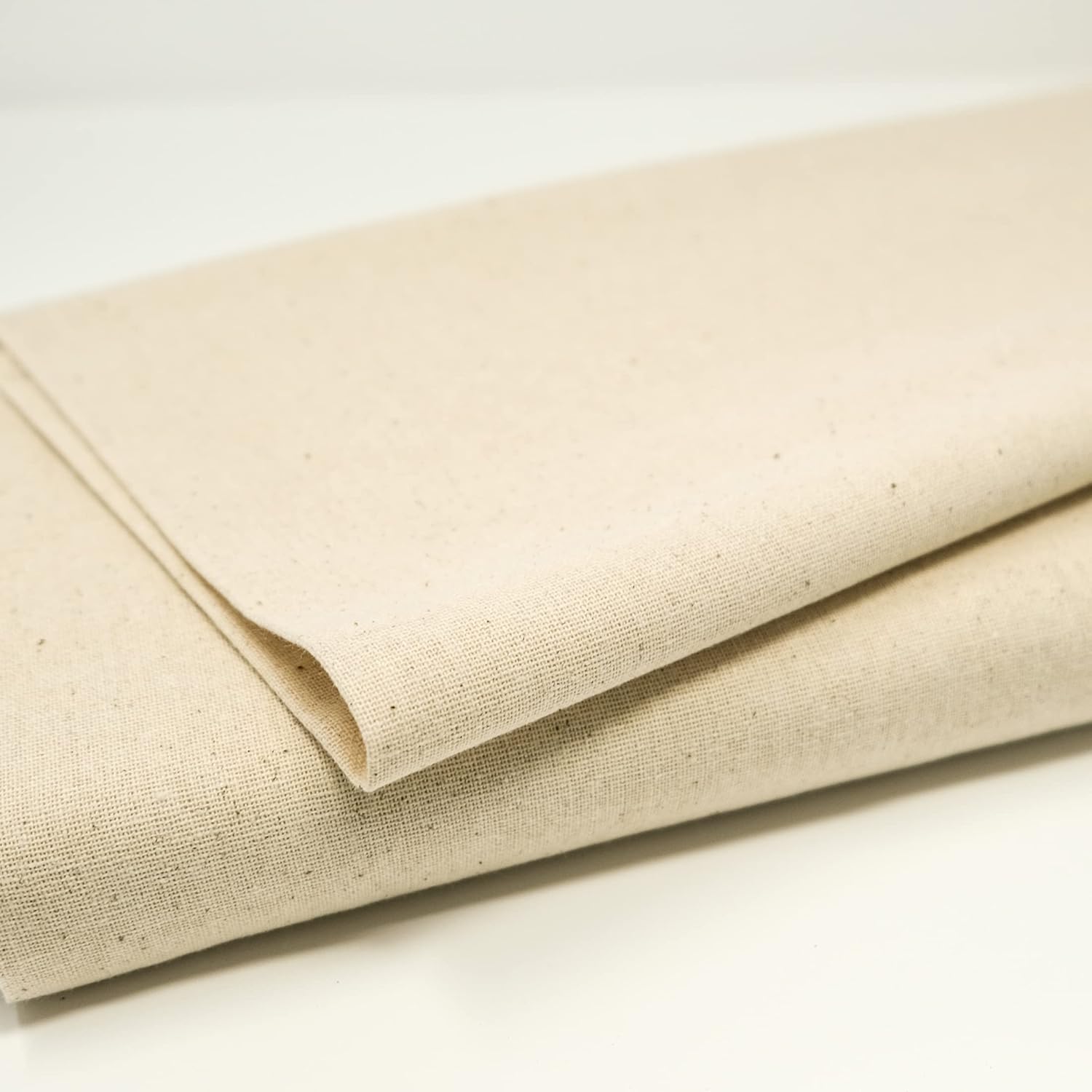 ROC-lon 44/45" 100% Cotton Osnaburg Natural Perm Press, 25 Yard Bolt, Off-White