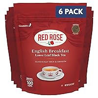 Vista 8 de Red Rose English Breakfast, té negro de hoja suelta, 12 oz