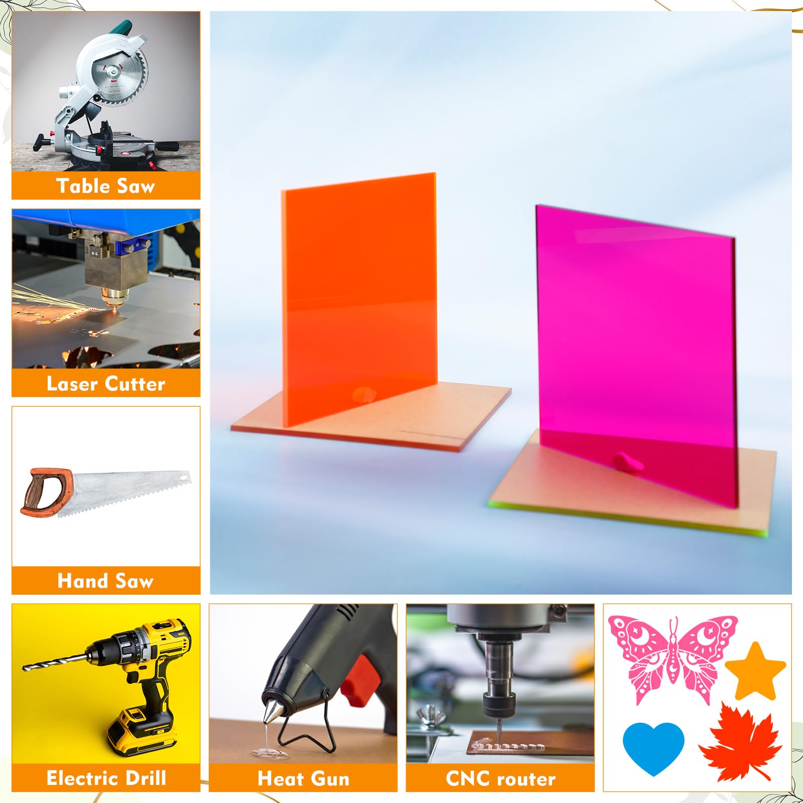 Colorful Acrylic Sheets - 30 Pack -5