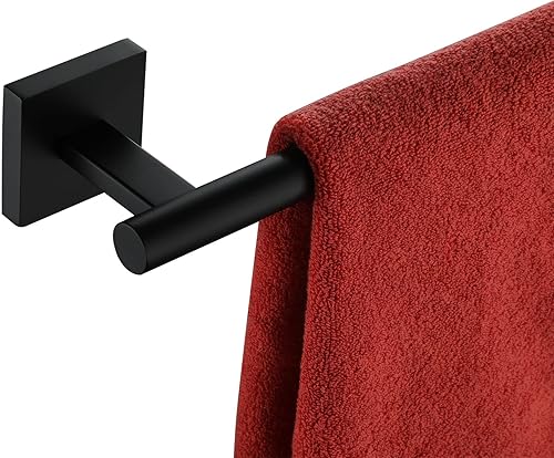 Miniatura 1 de KOKOSIRI Toalleros de baño, toalleros de baño, color negro mate, soporte de toalla de baño de 24 pulgadas para gabinete de cocina, pared de acero
