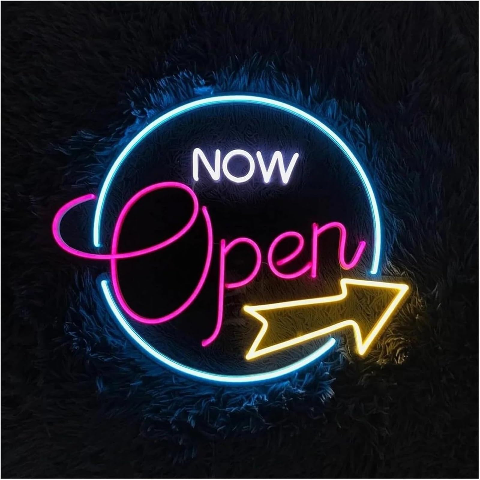 Lámpara de señal Letrero de neón con luz LED ajustable y brillo abierto para negocios, bares, restaurantes tiendas