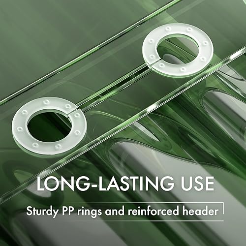 Miniatura 8 de AmazerBath Forro de cortina de ducha sin gancho, 100% EVA resistente, sin ganchos, cortina de ducha y forro 3 en 1, 72 x 75 pulgadas, forro de ducha