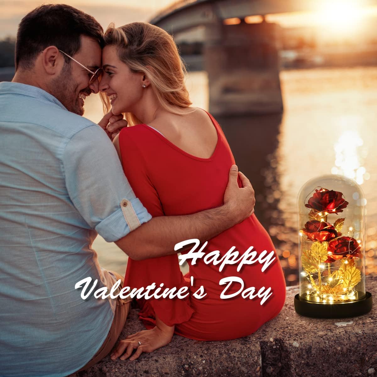 Beauty and The Beast Rose,Preserved Flowers Bouquets Gifts,Light Up Rose Flower in Glass Dome,Birthday Gifts for Women,Mom,Girlfriend Wife Anniversary,Valentines,Thanksgiving,Christmas,Wedding - Image 7