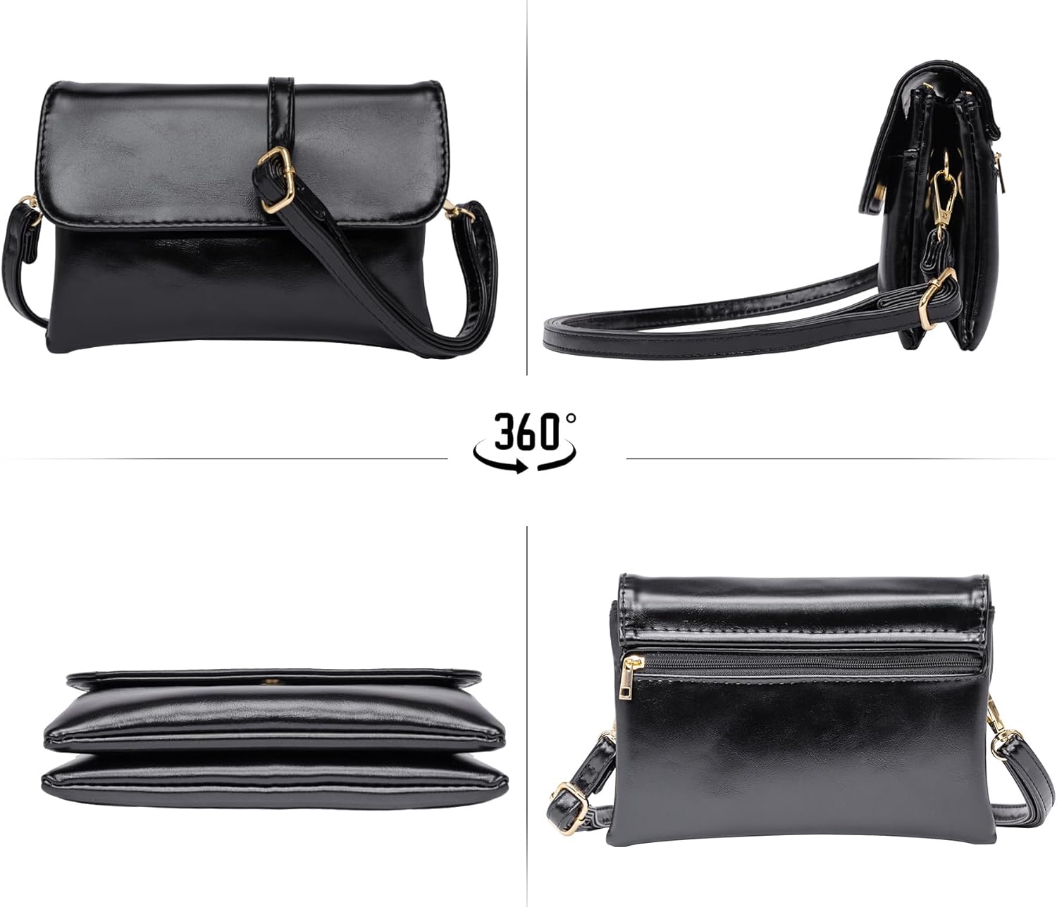 Small Crossbody Bags for Women,Vegan Leather Cell Phone Purse with Adjustable Shoulder Strap for Travel - Image 7