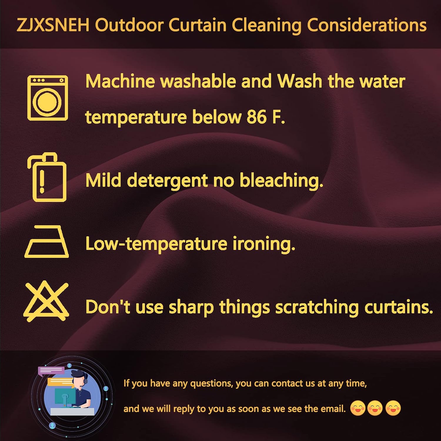 Patio Outdoor Curtain Sun Block Windproof Window Curtains Waterproof Blackout Curtains for Garden Bedroom Drapes Porch Gazebo Red Wine (Width x High) W59.55 x H39.37 x 1PC