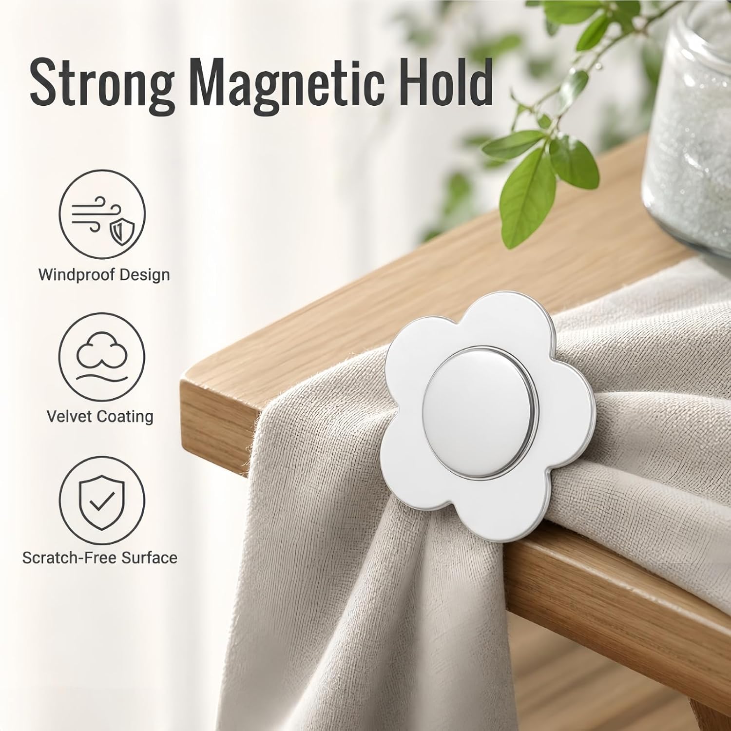 6Pcs Magnetic Weights,Stainless Steel Tablecloth Clips image 5