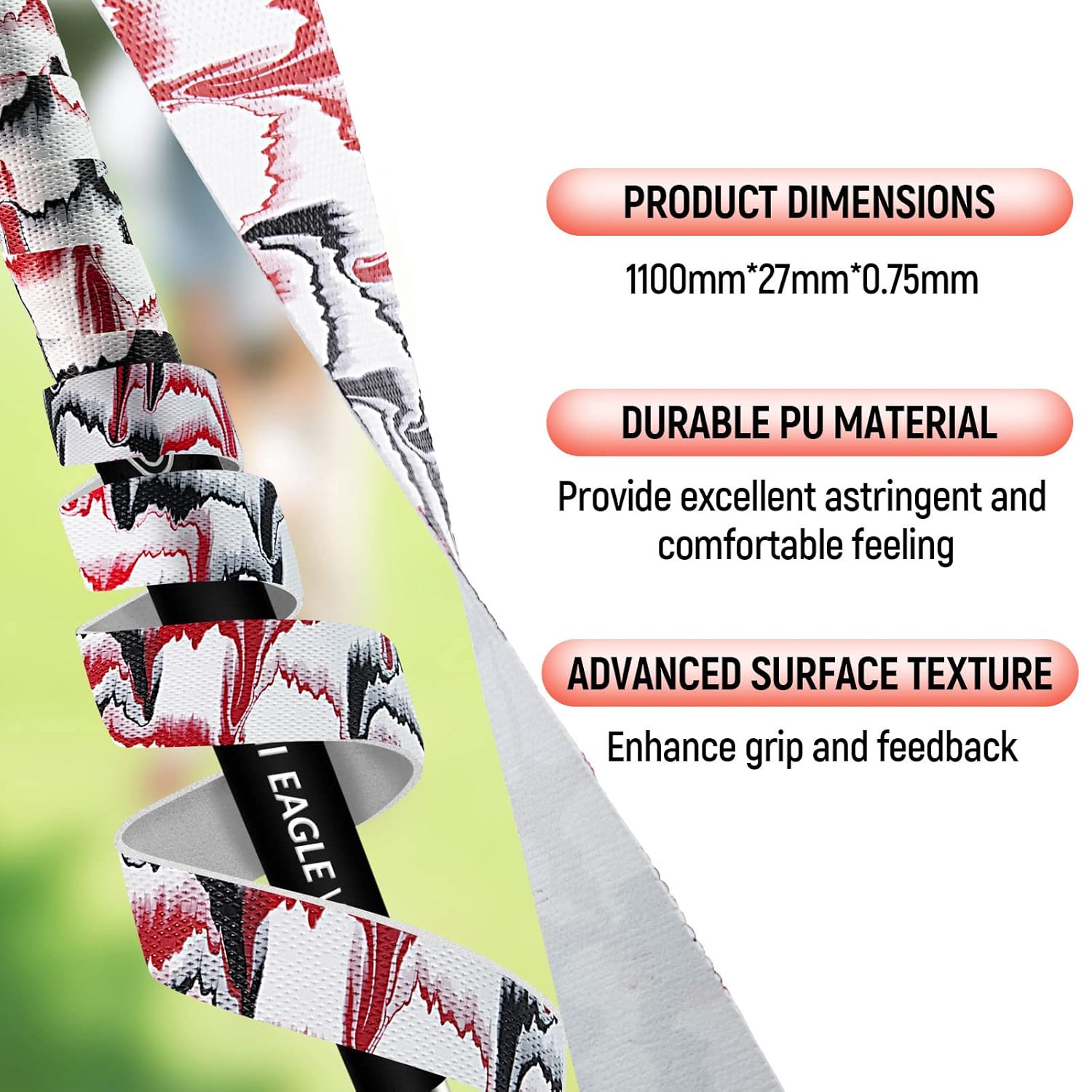 Golf Grip Wrapping Tapes, Innovative Regripping Solution for Golf Club Grips, 15 Pack Tacky PU Overgrip Tapes, White