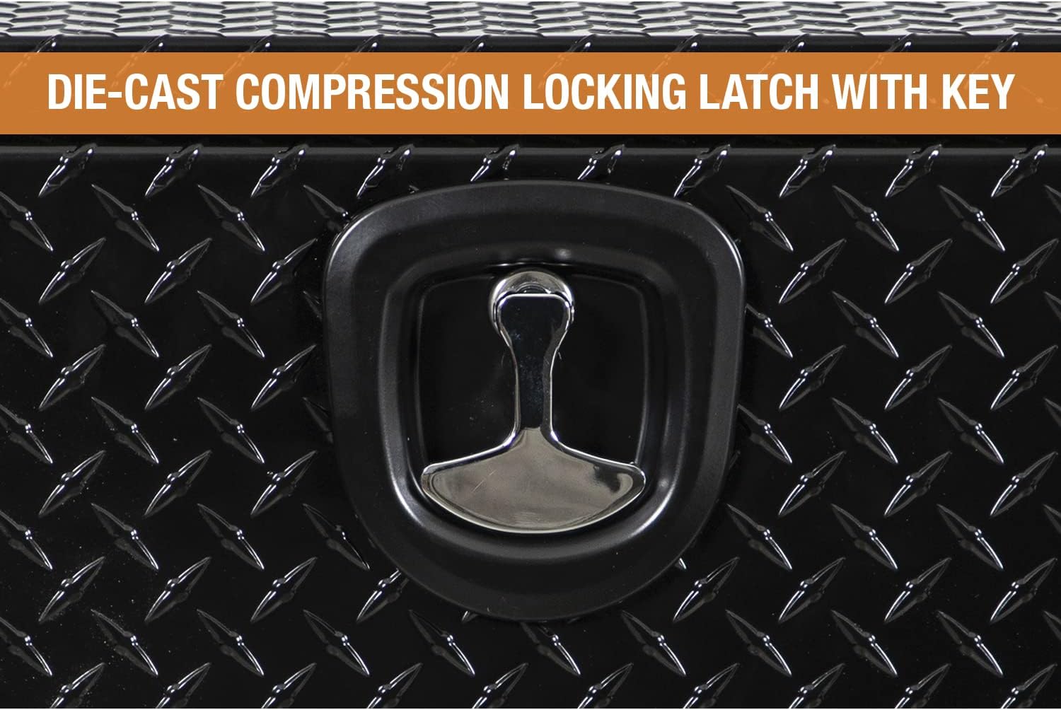 Buyers Products 1725105 Black Diamond Tread Aluminum Underbody Truck Tool Box, 18 x 18 x 36 Inch, Made In The USA, Truck Box For Storage & Organization, Durable Job Box for Truck