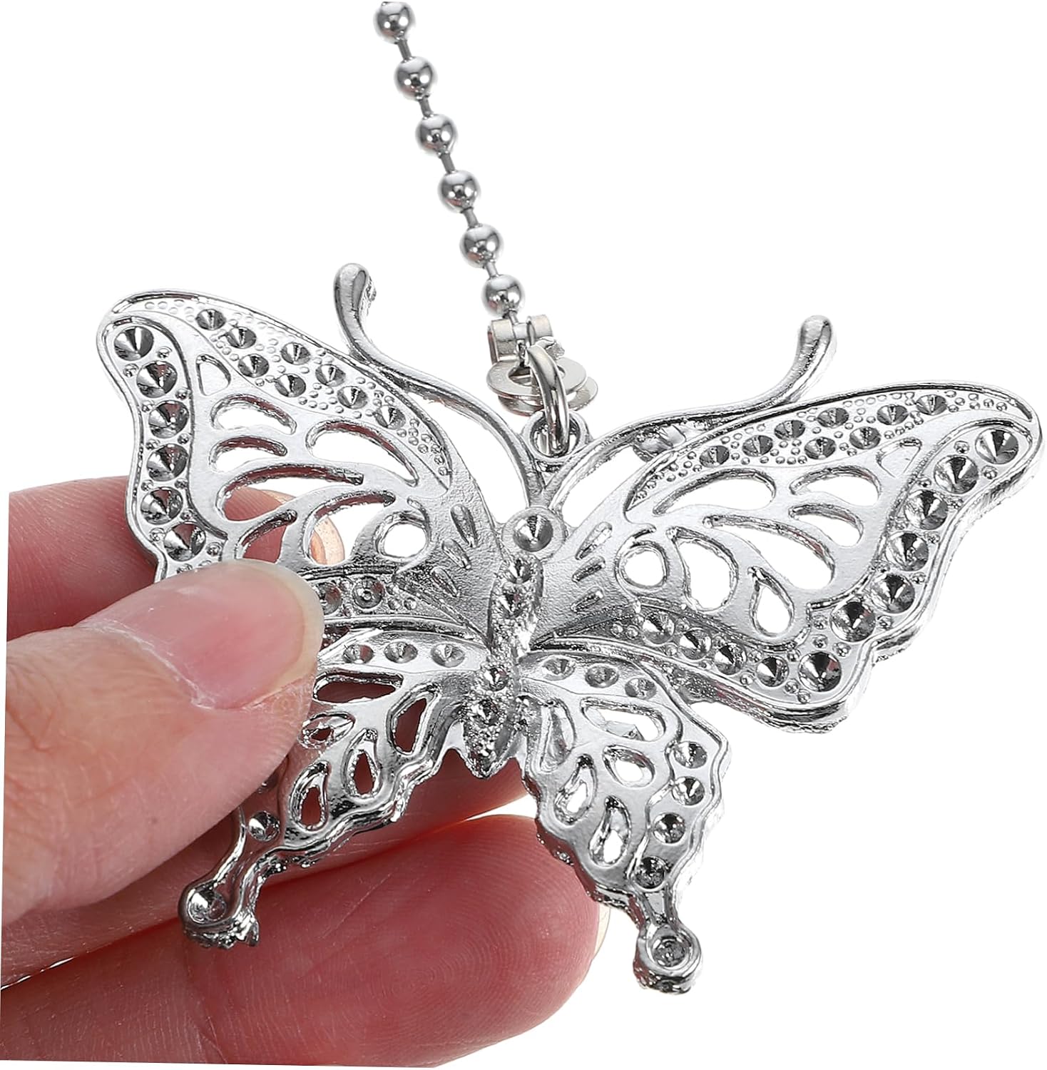 2pcs Ceiling Fan Pull Chain Decorative Butterfly Pendant Easy Install for Ceiling Light Fan Pull Chain Extender