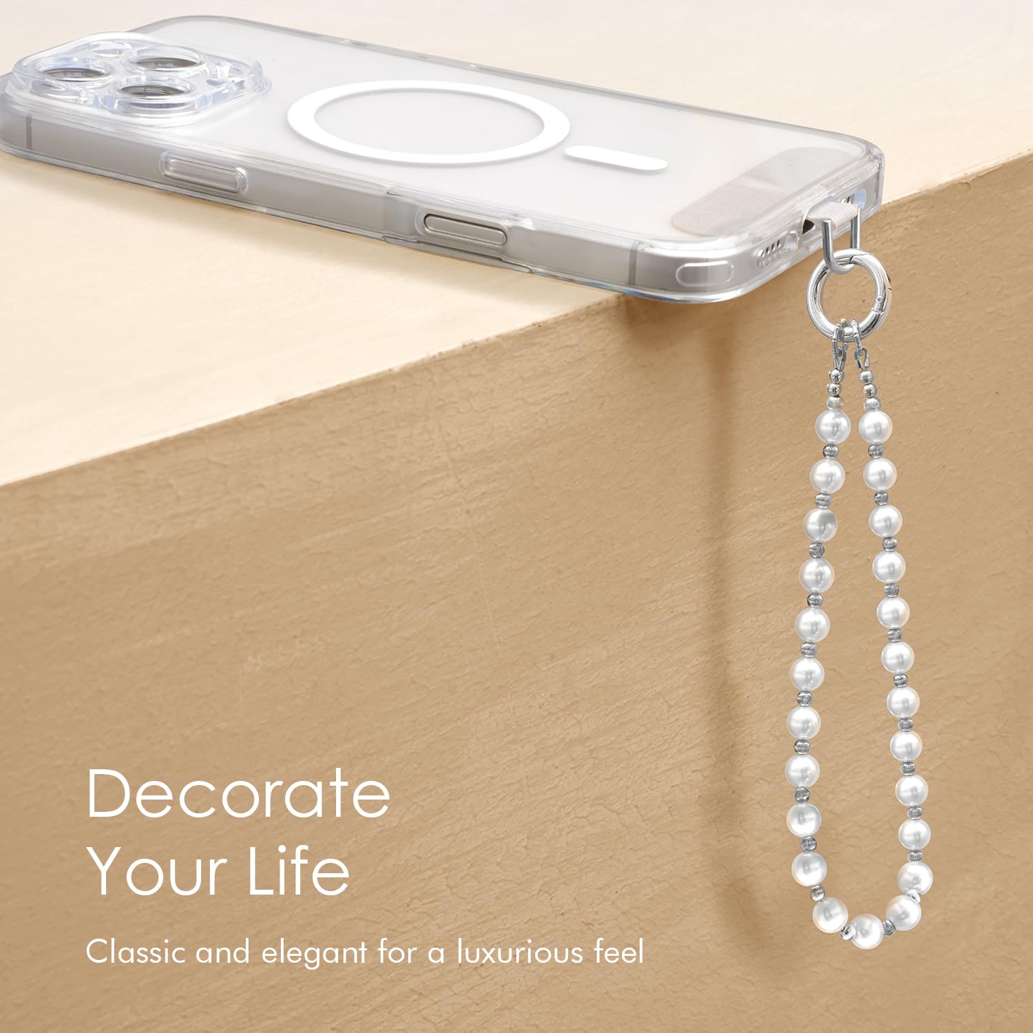 SURPHY Cordon Telephone Portable en Perlée, Bijoux en Perlée pour Femmes Filles
