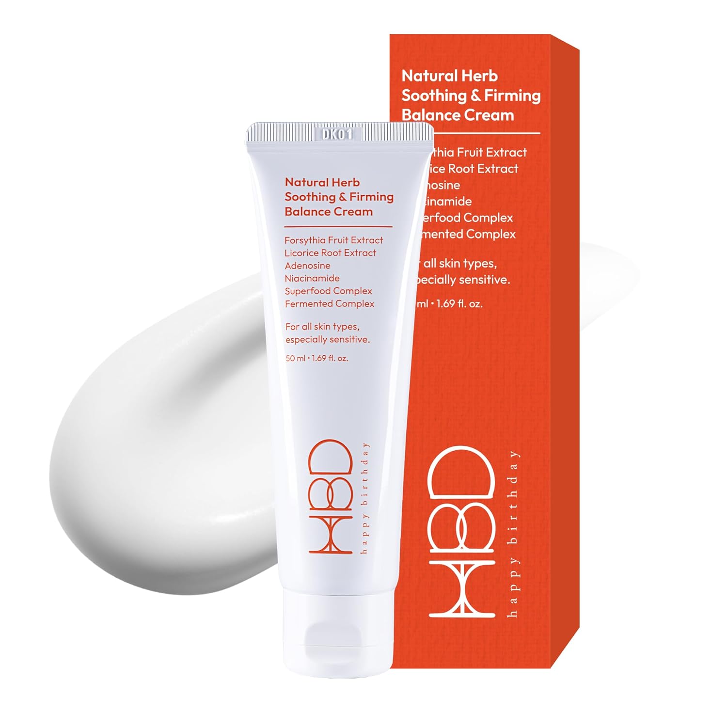 Soothing & Firming Face Moisturizer with Niacinamide & Adenosine Korean Anti-Wrinkle & Hydrating Cream Lightweight, Sensitive Skin Safe, 1.69 Fl Oz