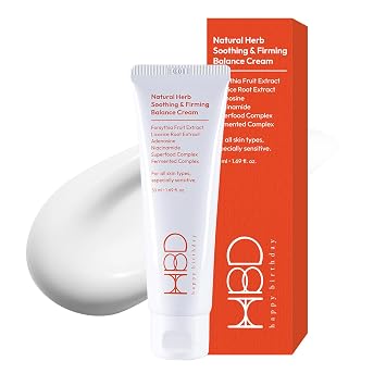 Soothing & Firming Face Moisturizer with Niacinamide & Adenosine Korean Anti-Wrinkle & Hydrating Cream Lightweight, Sensitive Skin Safe, 1.69 Fl Oz