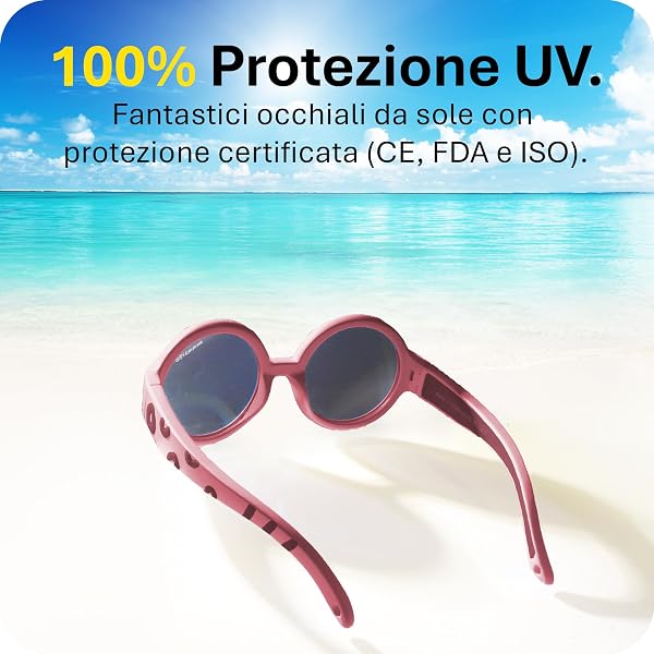 Mausito Occhiali da sole bambini 6-24 mesi & 2-5 anni | FLESSIBILI Occhiali da sole bambino 100% PROTEZIONE UV | Fascia regolabile e rimovibile | Senza BPA | Migliore nei test | Design europeo - 3