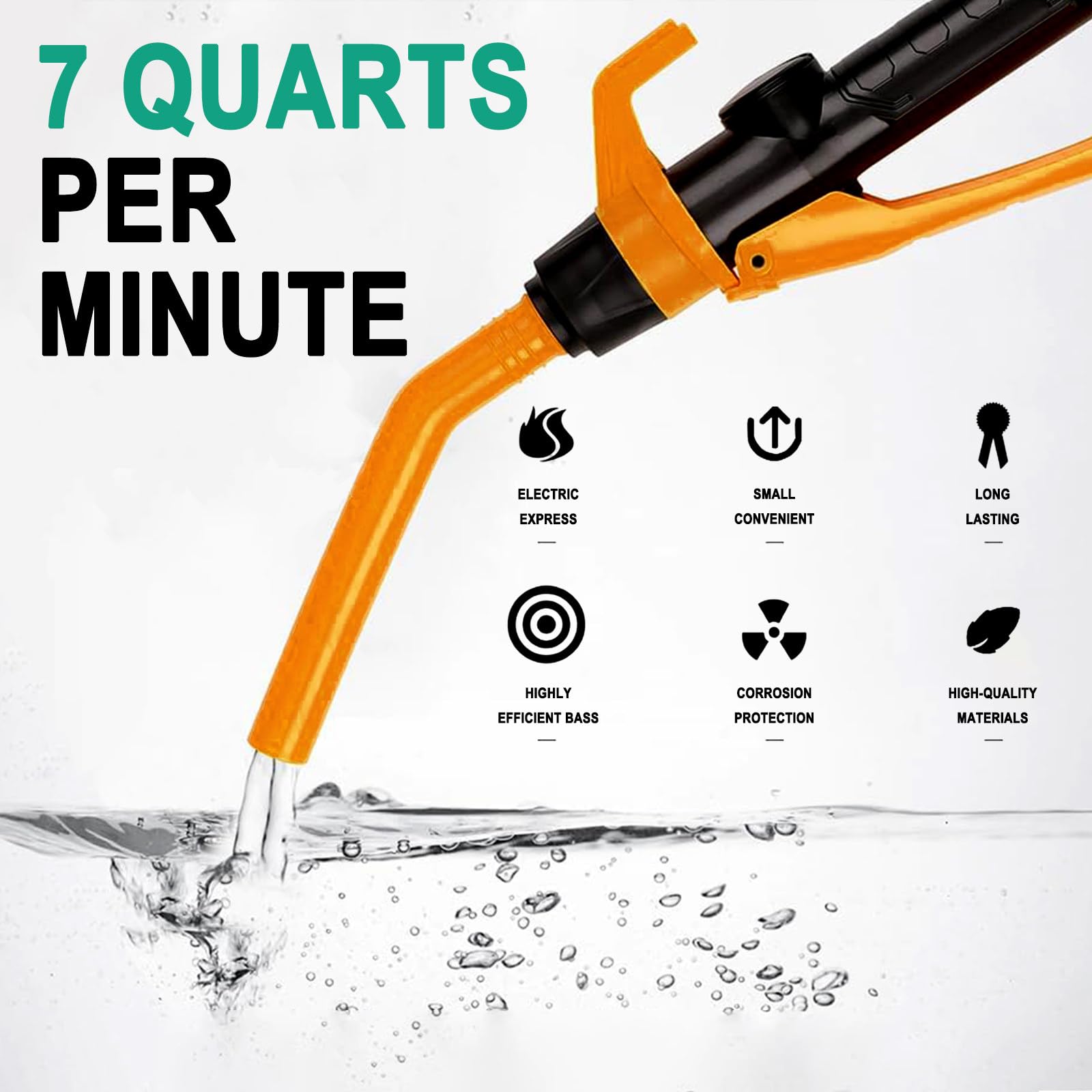 Pompa Elettrica A Batteria Per Liquidi - Trasferimento Benzina, Acqua, Olio Con Tubo Flessibile - Foto 12