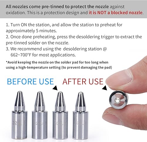 Miniatura 8 de YIHUA 948D III Kit de estación de desoldadura de hierro con herramienta de desoldadura mejorada, hierro de soldadura EVO de 110 W, bomba de vacío, 3