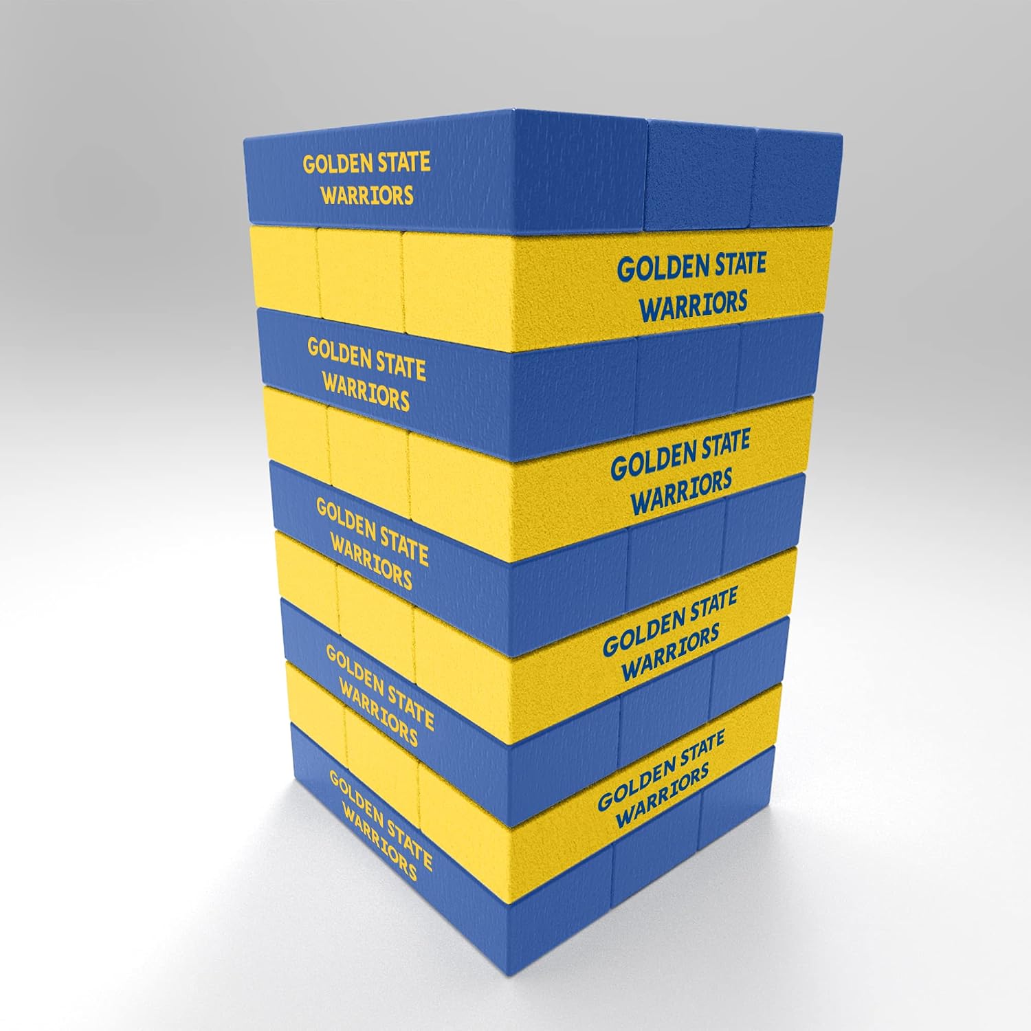 Rico Industries NBA Golden State Warriors Mini Travel Team Tower Mini Team Travel Team Tower - Wood Stackem Game