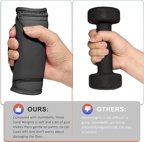 Miniatura 4 de Pesas de mano para mujeres y hombres de 1 libras, 2 libras, 3 libras y 4 libras cada peso, juego de 2 mancuernas desmontables para caminar con