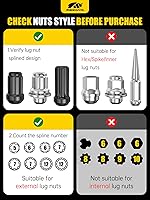 Vista 3 de MIKKUPPA Juego de 8 piezas de llaves para tuercas estriadas, kit de herramientas de extracción de tuercas de bloqueo SAE y métricas para fácil