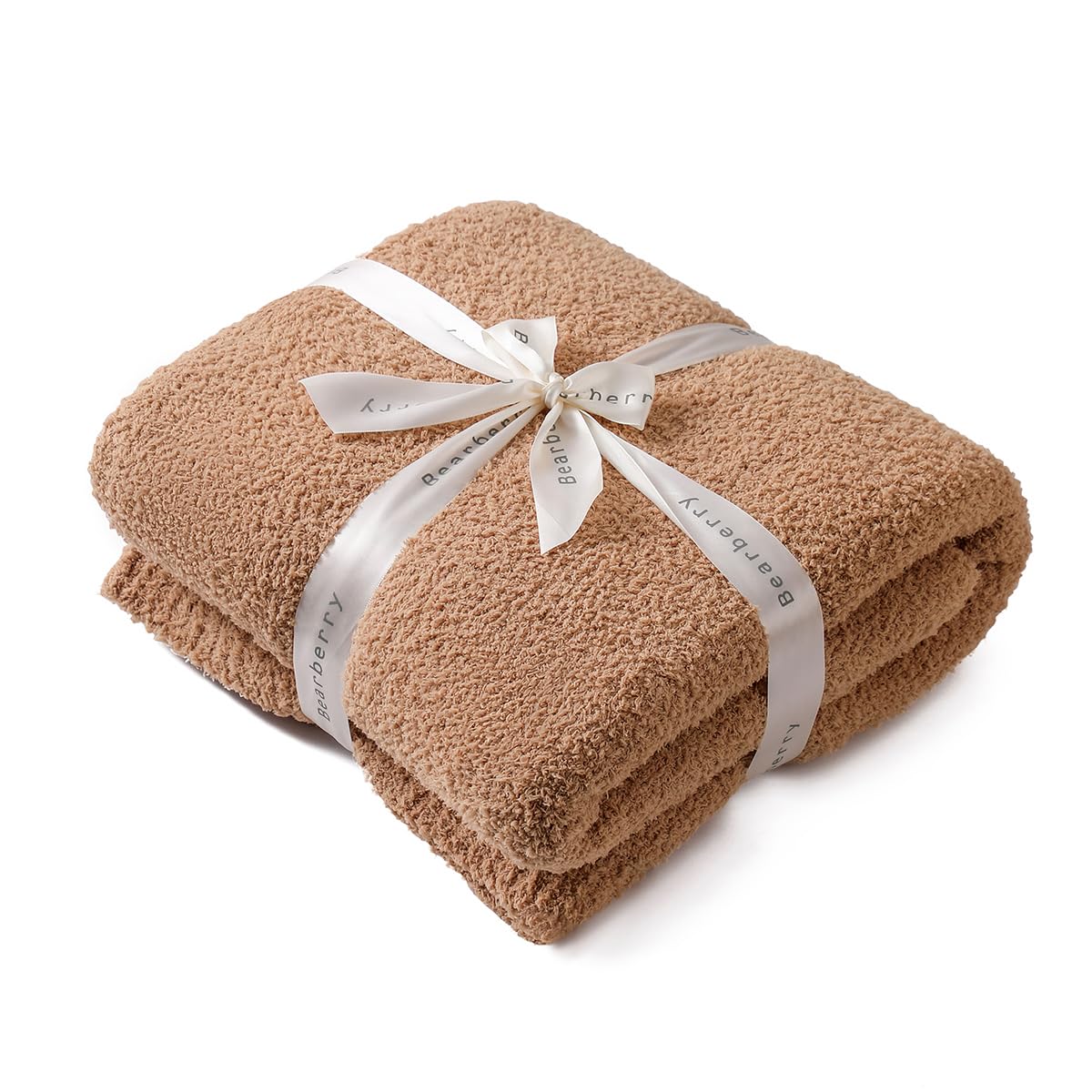 Bearberry Super Soft Fluffy Throw Blanket Camel