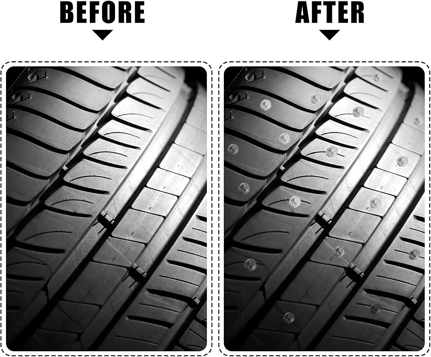 Frienda 400 Pcs Snow Carbide Screw Tire Studs Silver 4 x 12 mm Wheel Tyre Snow Spike Trim Screw in Tire Studs with Installation Tool for Car Truck Bicycle Boot Motorcycle ATV Accessories