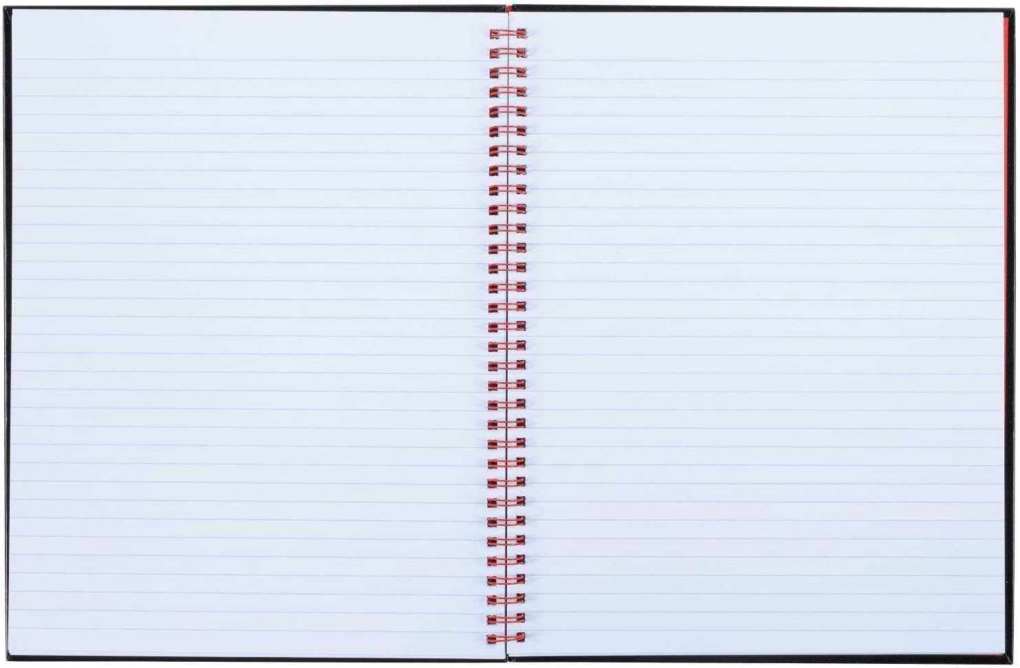 Black n' Red Twin Wire Hardcover Notebook, 11" x 8-1/2", Black/Red, 70 Ruled Sheets, Sold as 5 Pack (K67030)