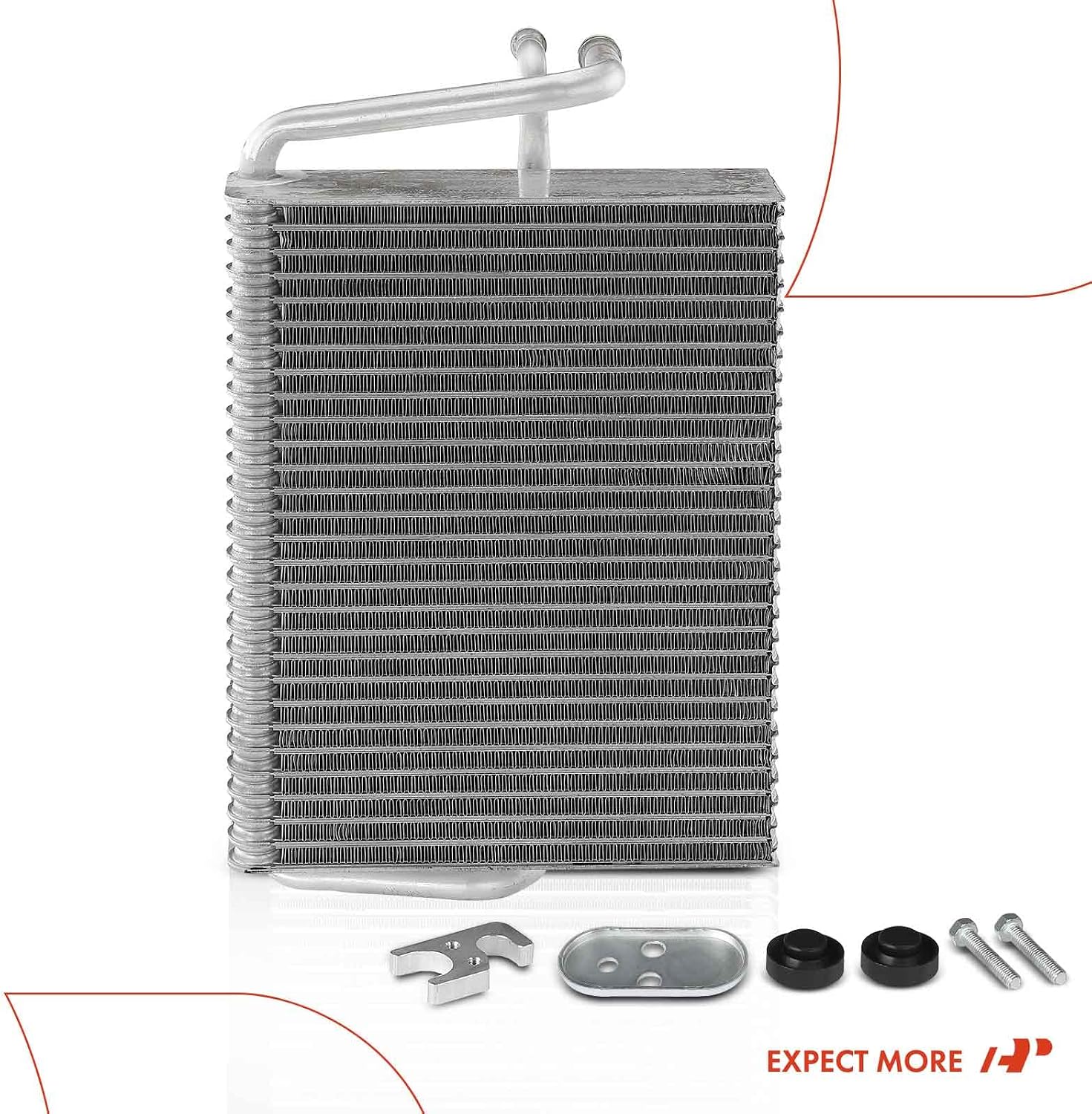 A-Premium Front AC Evaporator Core Compatible with Mercedes-Benz E430/E55 AMG 1998-2002, E320 1996-2003, E300 1996-1999, S500 2000, E420 1997-1999, with Pressing Plate
