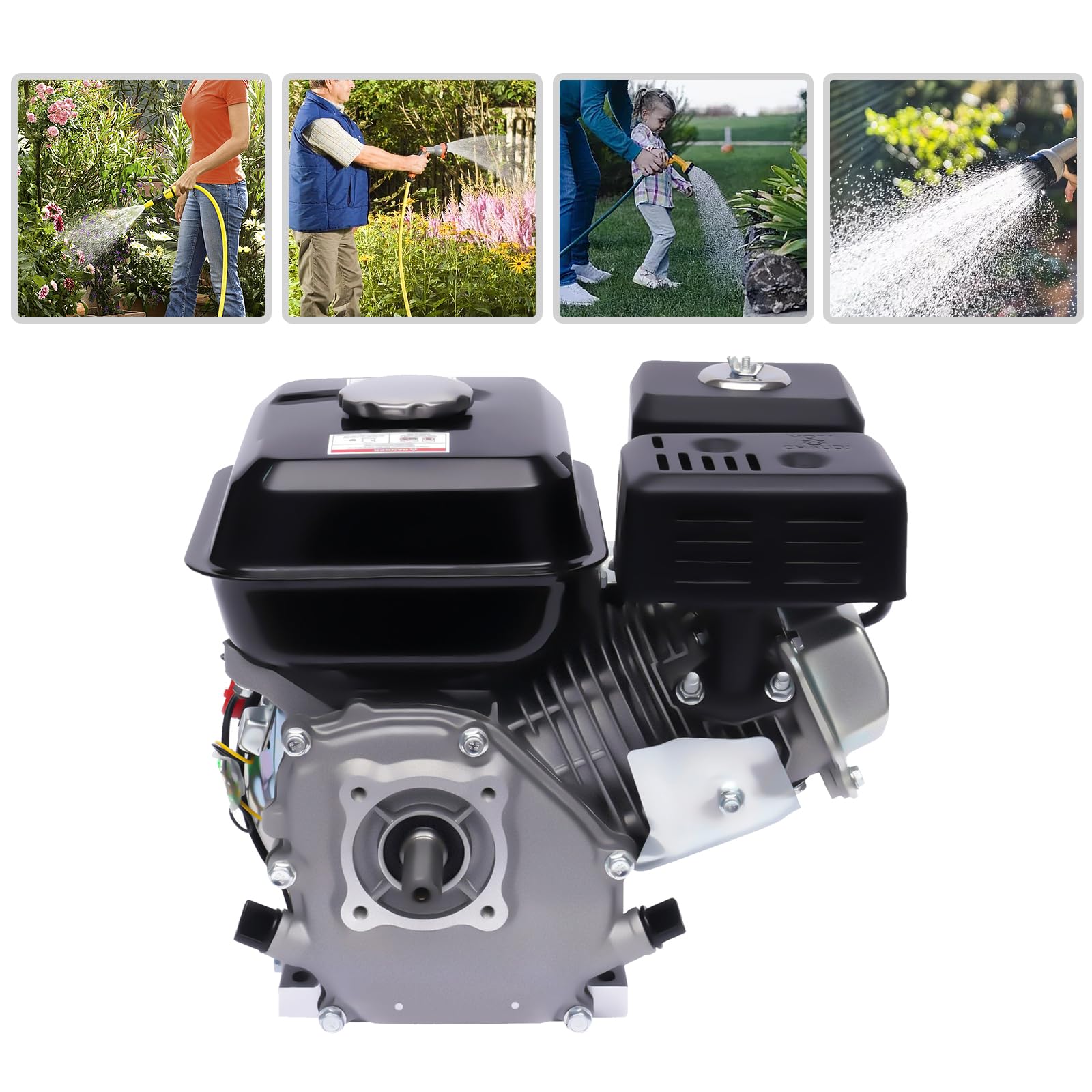 7,5 pk 4-takt benzinemotor industriële motor standmotor kartmotor luchtkoeling eencilinder 3600 rpm, breed toepassingsgebied